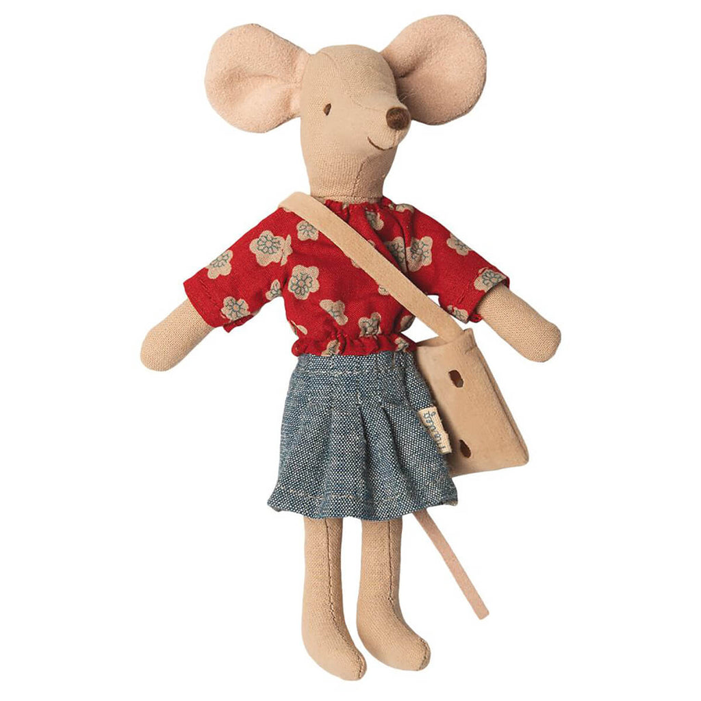 Mum Mouse in Red Shirt and Blue Skirt by Maileg