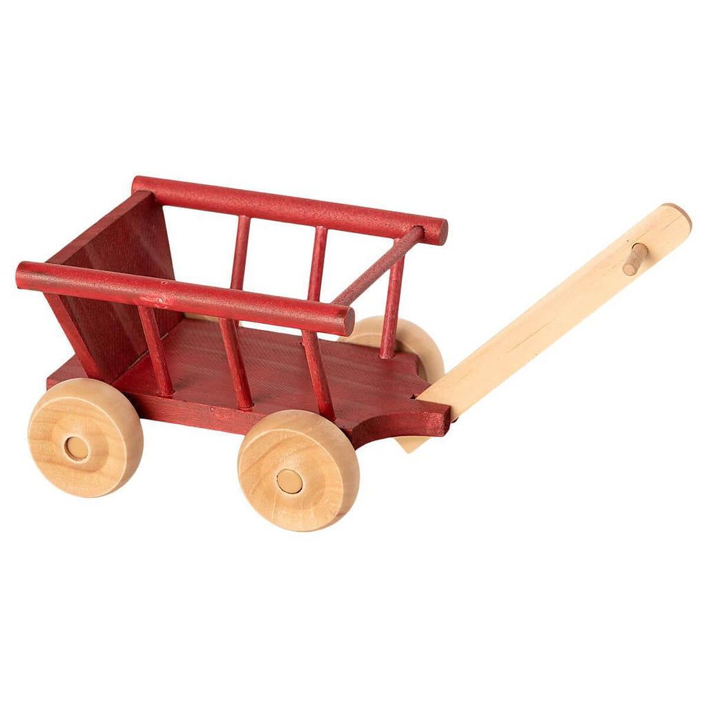 Wagon in Dusty Red (Micro) by Maileg