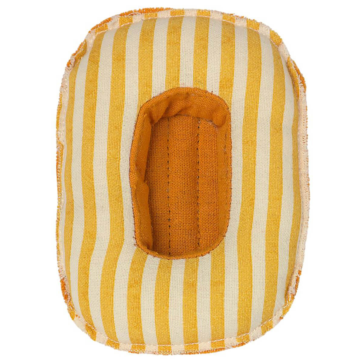 Small Mouse Rubber Boat in Yellow Stripe by Maileg