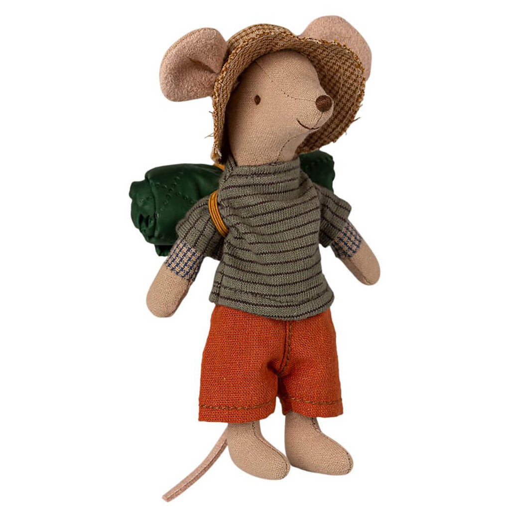 Hiking Big Brother Mouse (Striped Tee) by Maileg