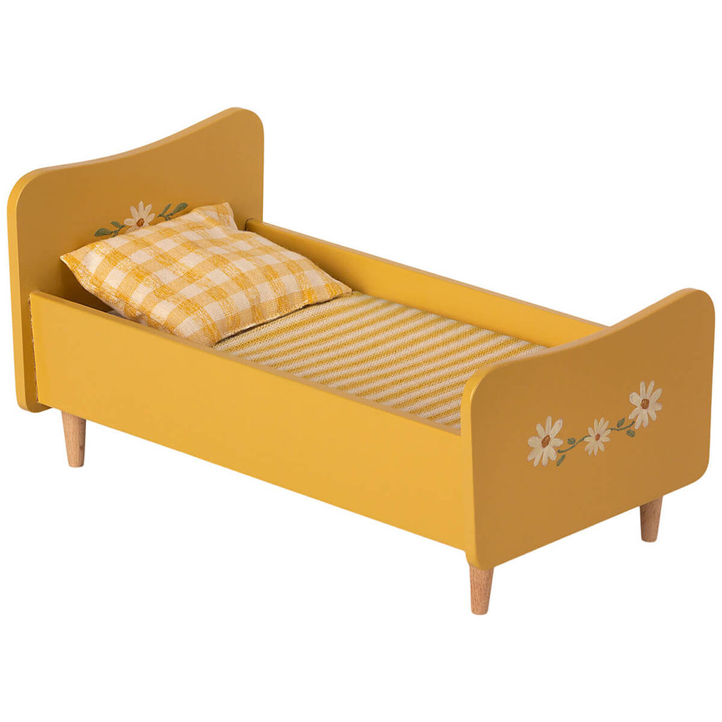 Mini Wooden Bed in Yellow (Size 1 & 2 Rabbits) by Maileg