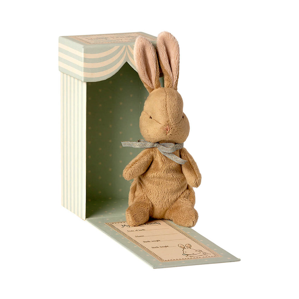 My First Bunny in a Box in Light Blue by Maileg