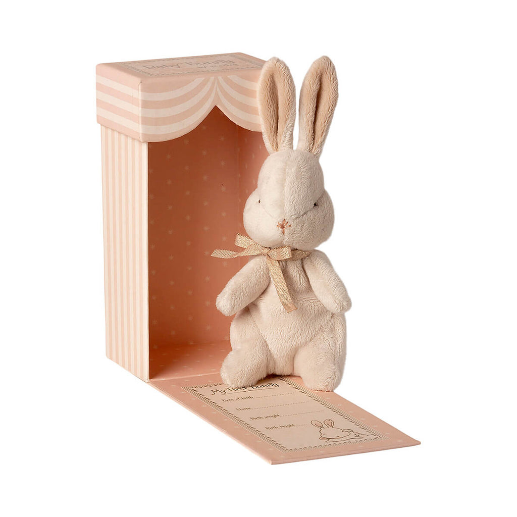 My First Bunny in a Box in Dusty Rose by Maileg