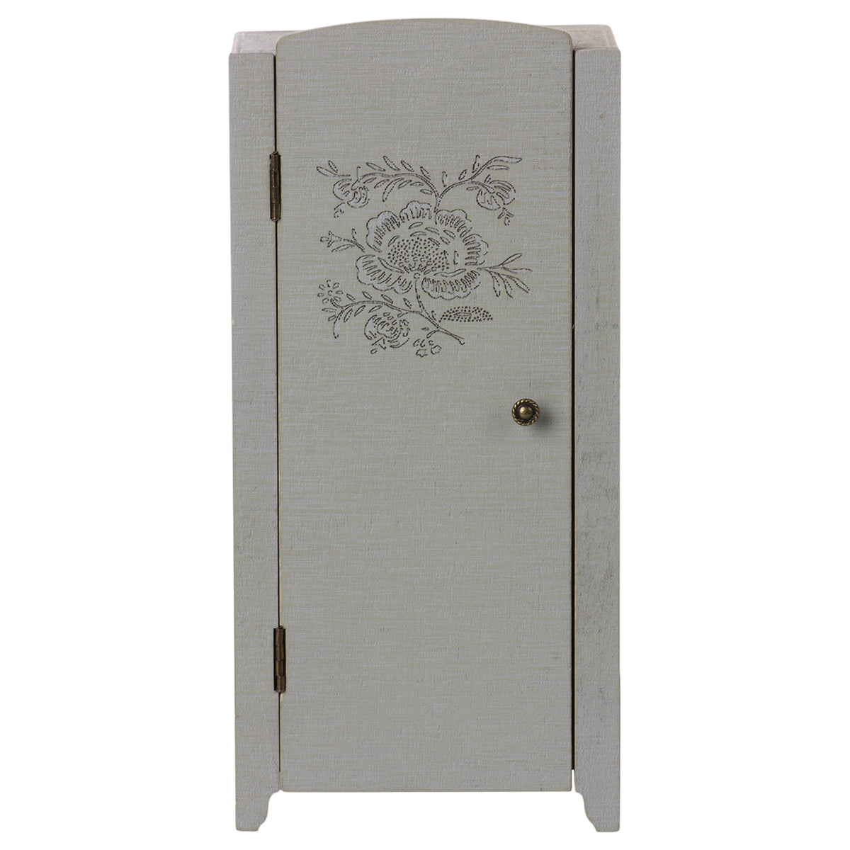 Miniature Closet With Decoration in Mint Grey by Maileg