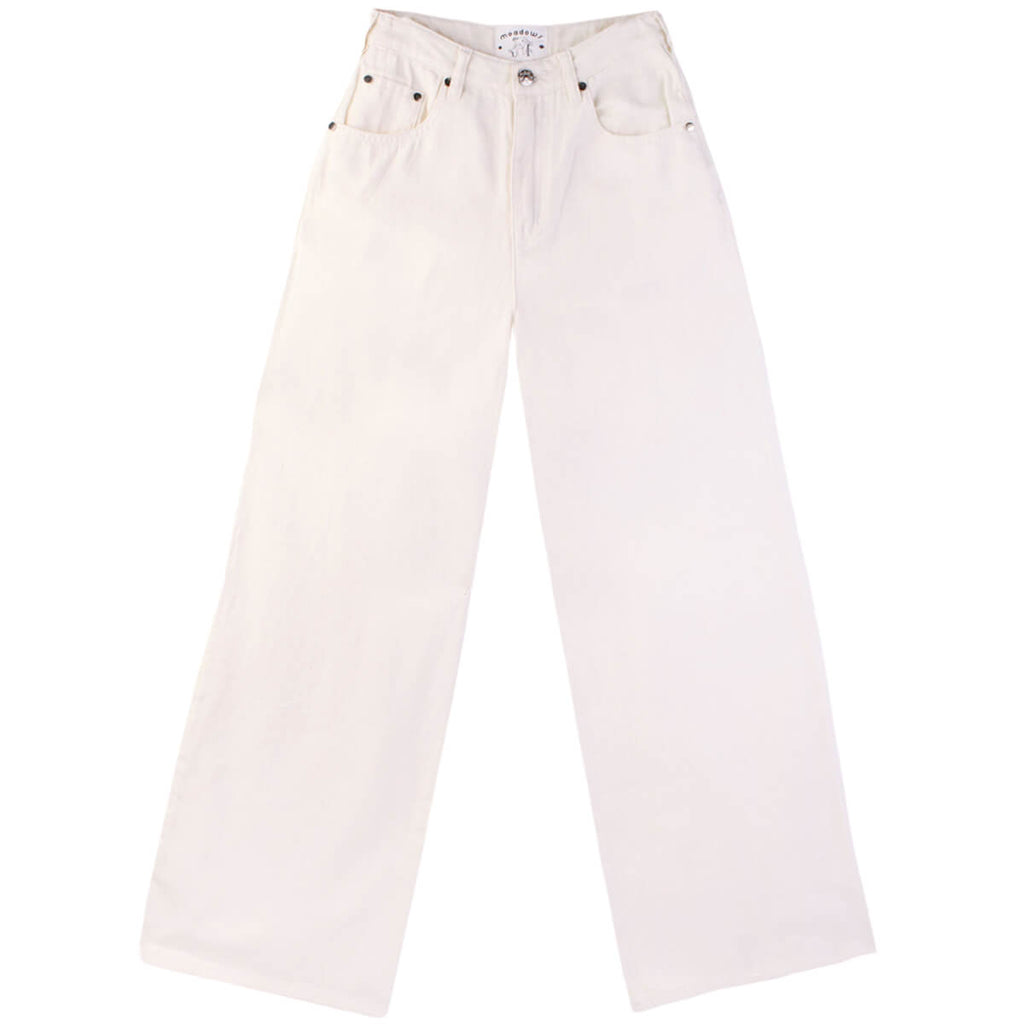 Heather Lace Pocket Jeans in White by Meadows