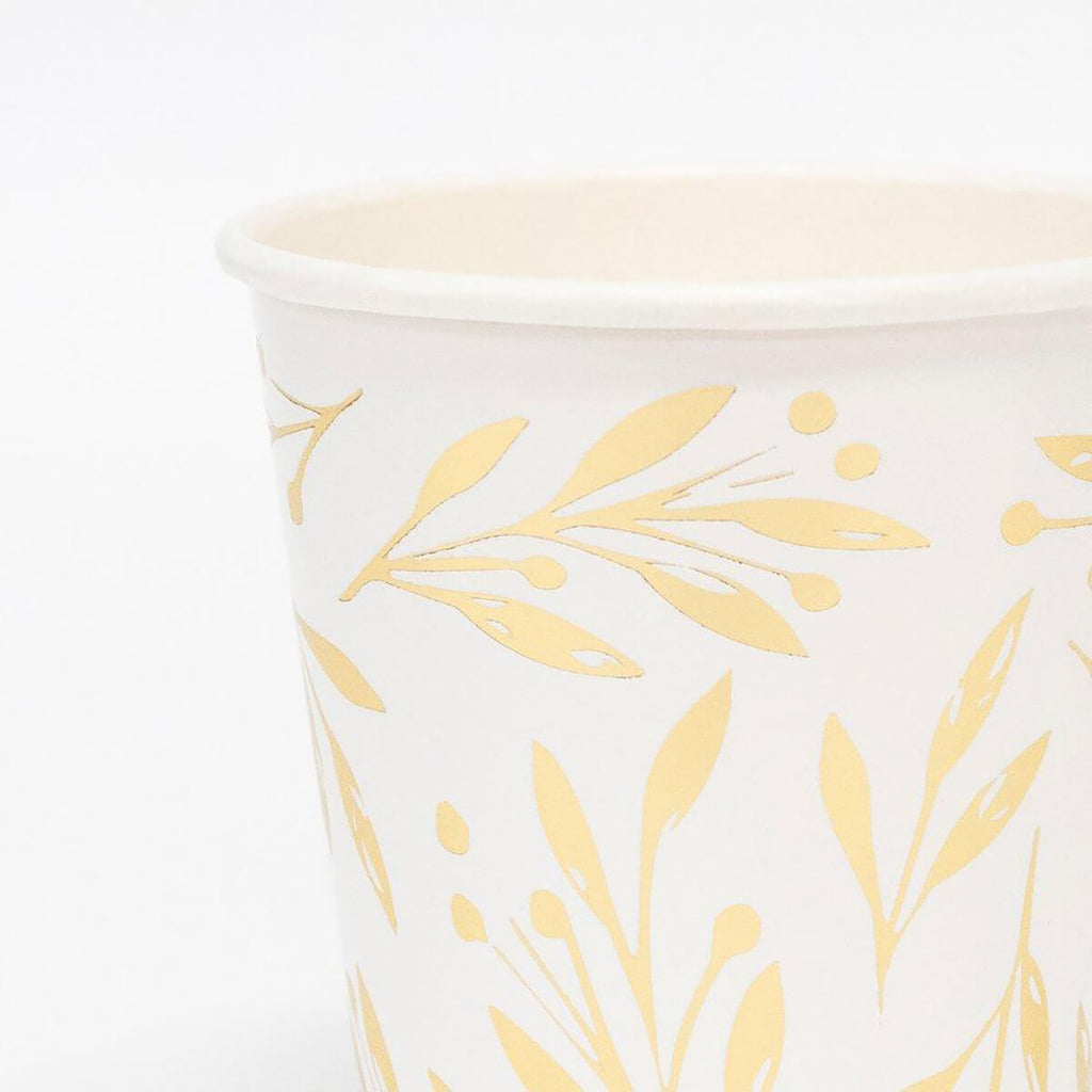 Gold Leaf Party Cups by Meri Meri