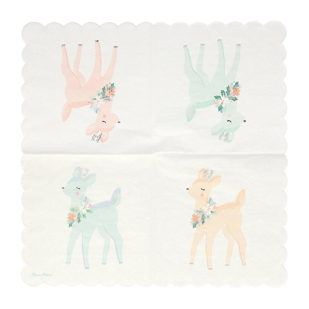 Pastel Deer Small Party Napkins by Meri Meri
