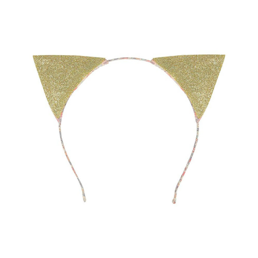 Cat Ear Headband in Floral and Gold by Meri Meri