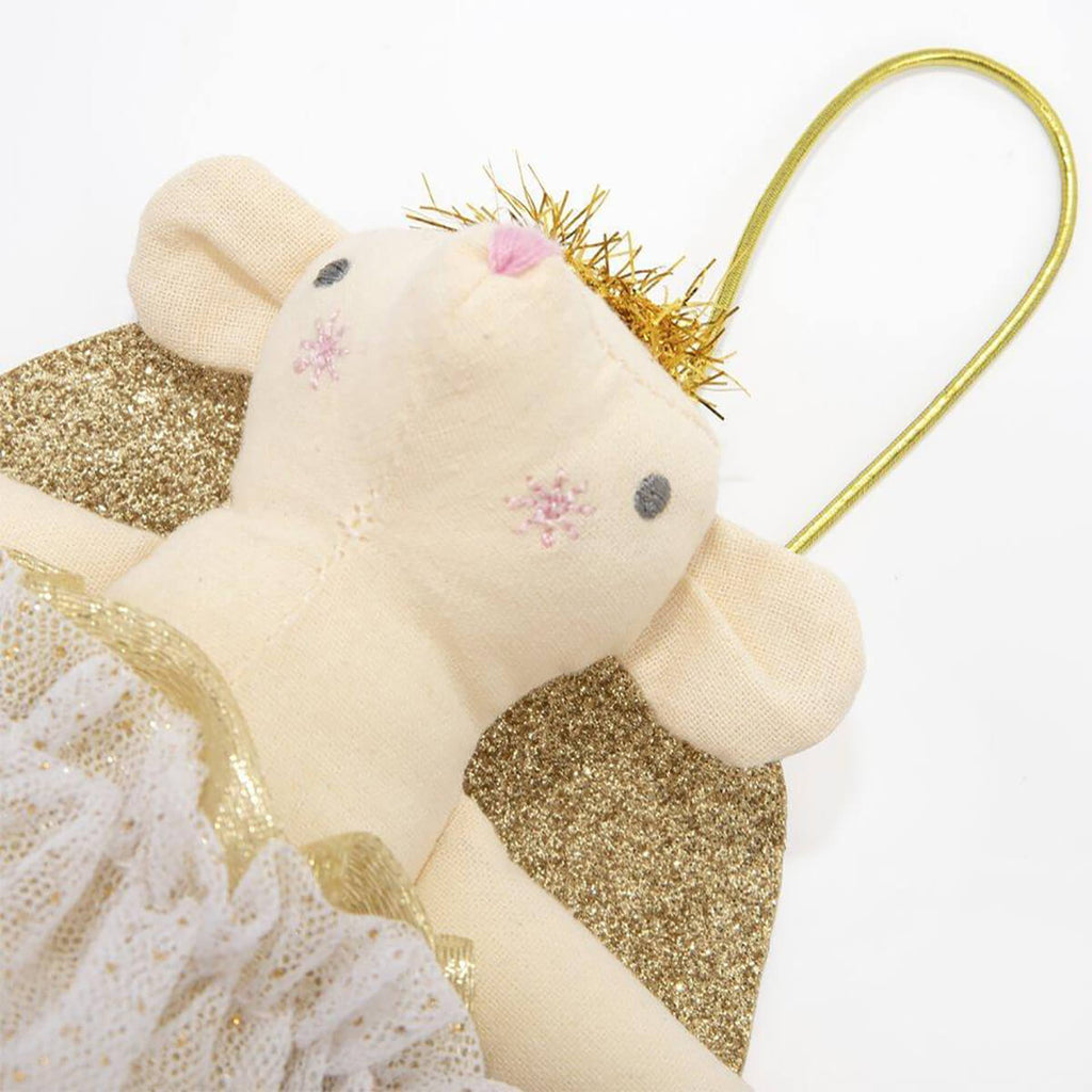 Gold Angel Mouse Christmas Tree Topper by Meri Meri