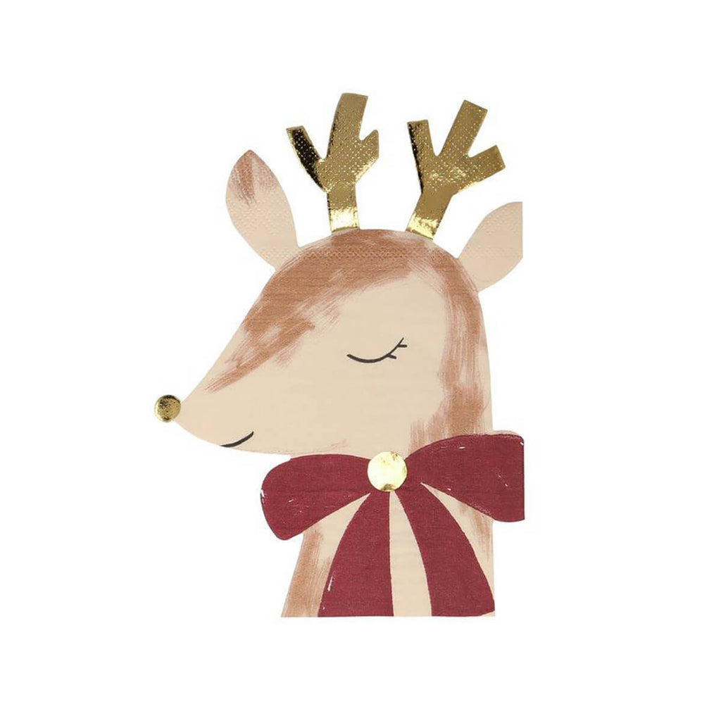Reindeer with Bow Napkins by Meri Meri