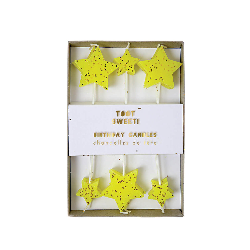 Yellow Star Candles by Meri Meri