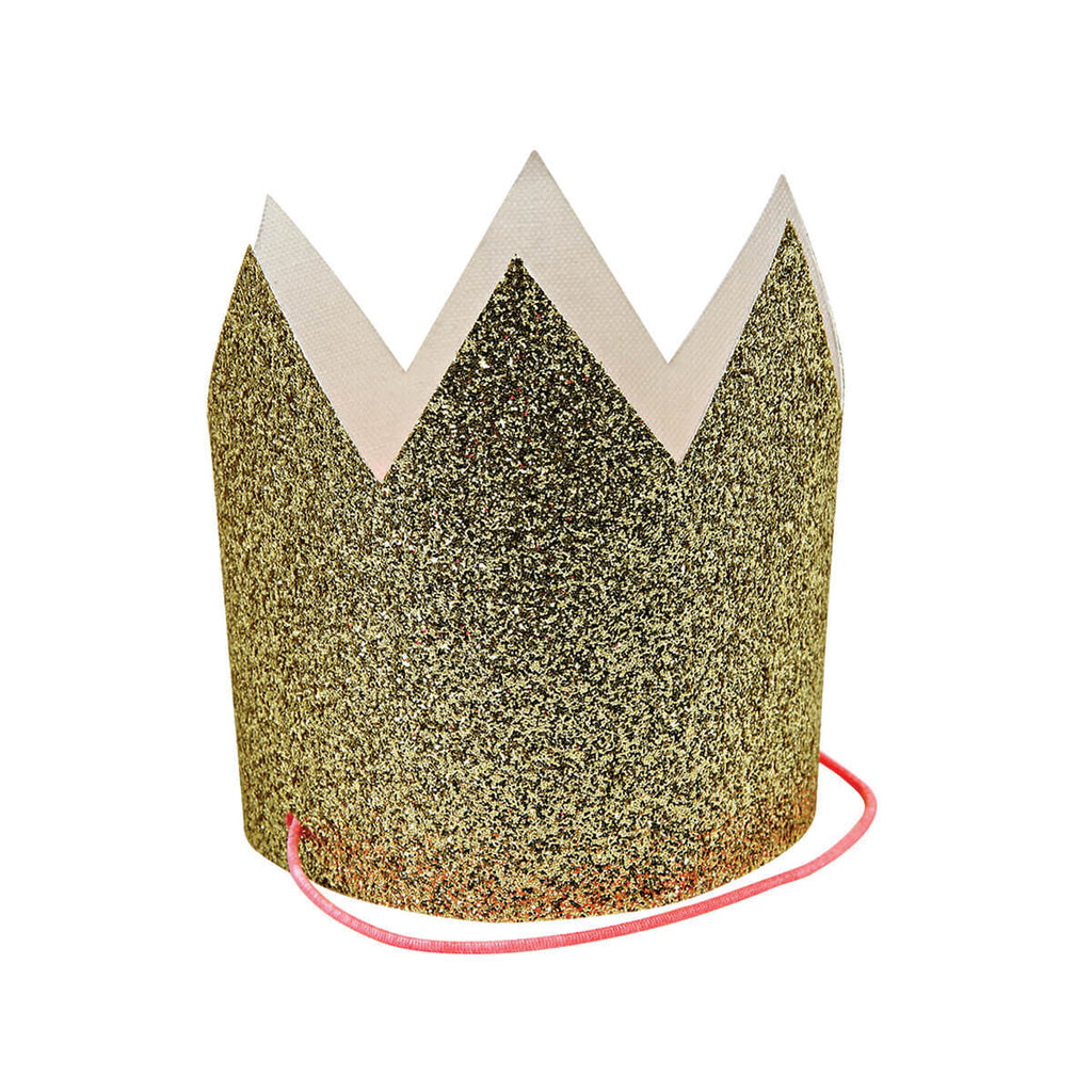 Mini Gold Glittered Crowns by Meri Meri