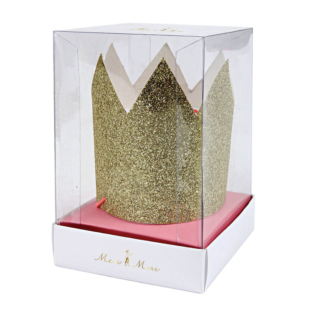 Mini Gold Glittered Crowns by Meri Meri