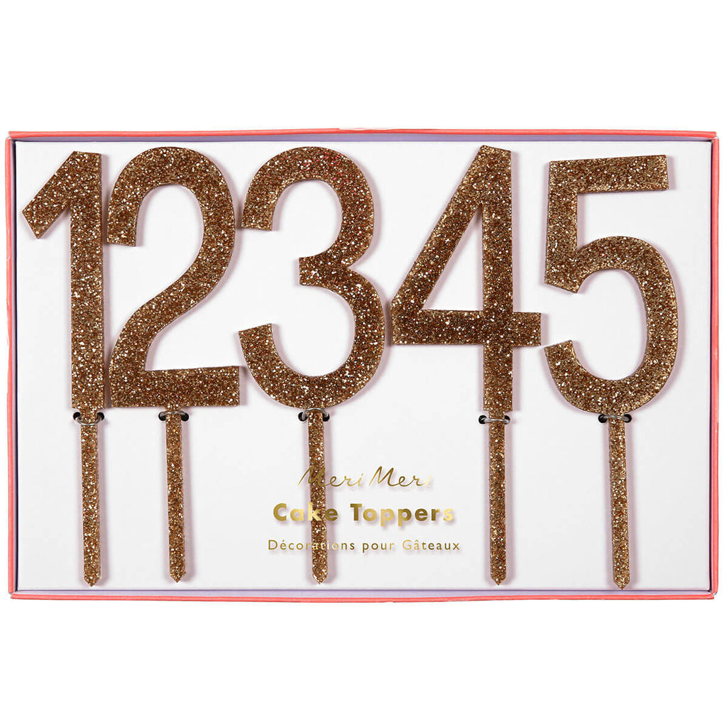 Gold Numbers Cake Toppers by Meri Meri