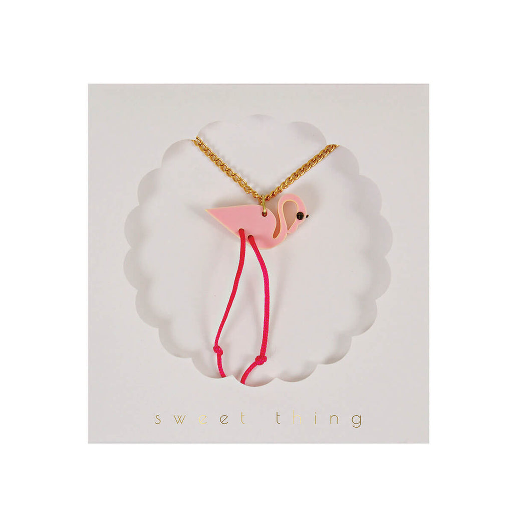 Flamingo Necklace by Meri Meri