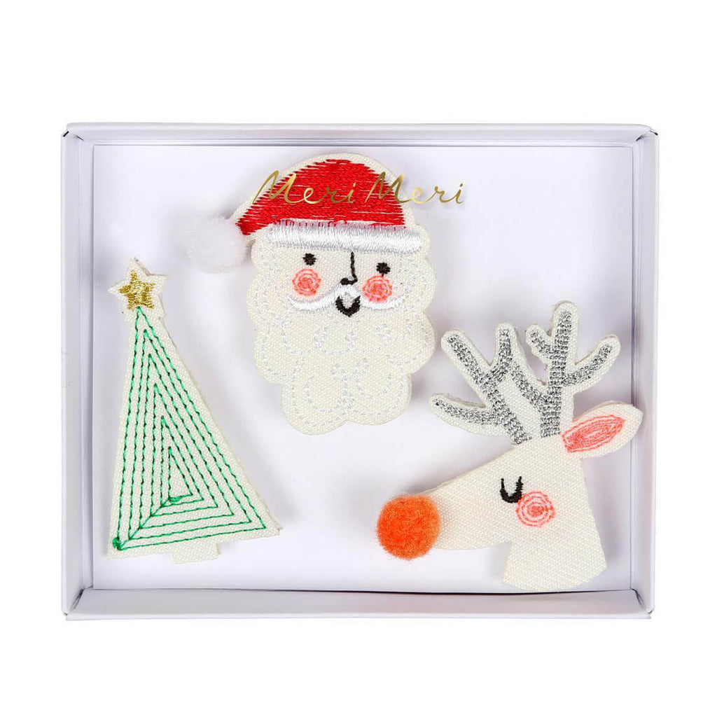 Festive Embroidered Brooches by Meri Meri