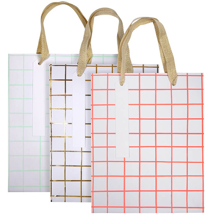 Grid Print Gift Bags by Meri Meri
