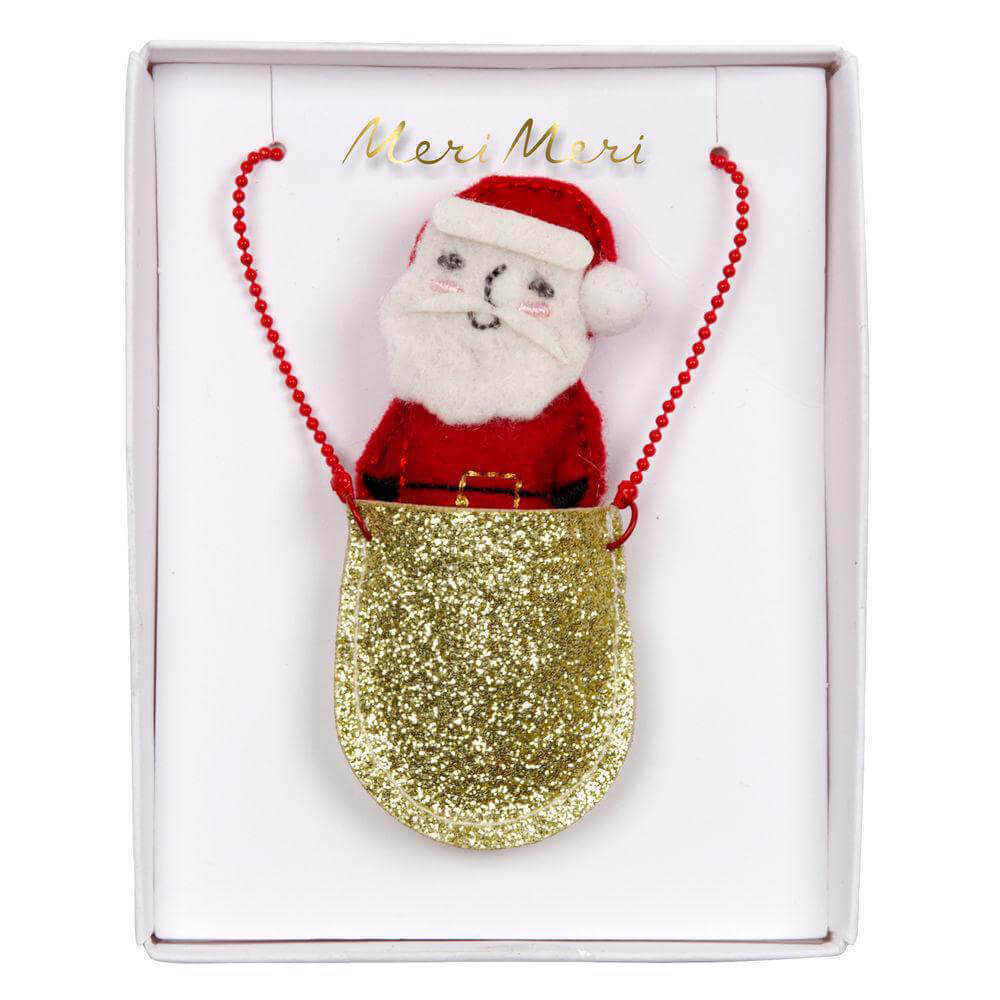 Santa Pocket Necklace by Meri Meri