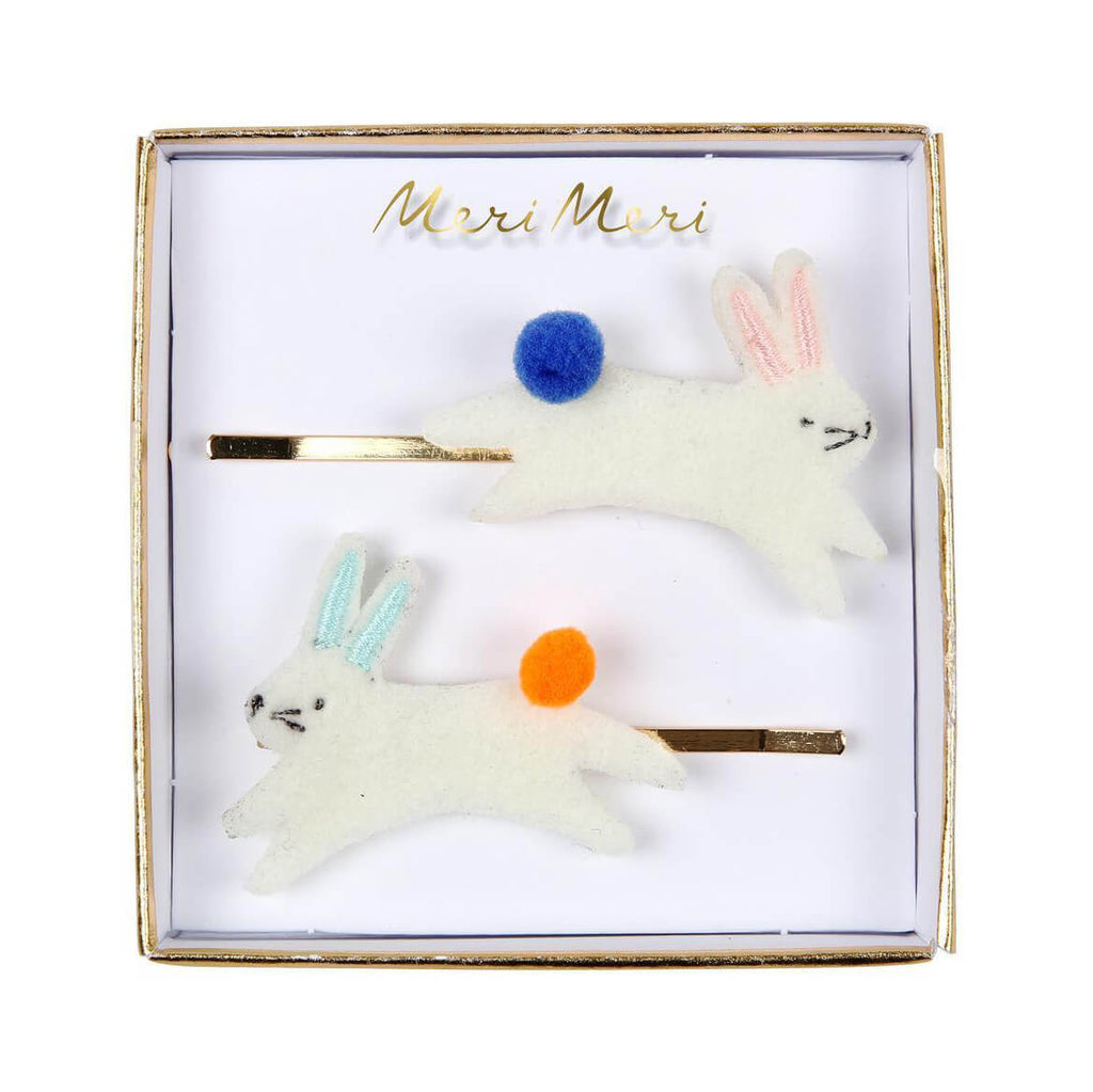 Embroidered Bunny Hair Clips by Meri Meri