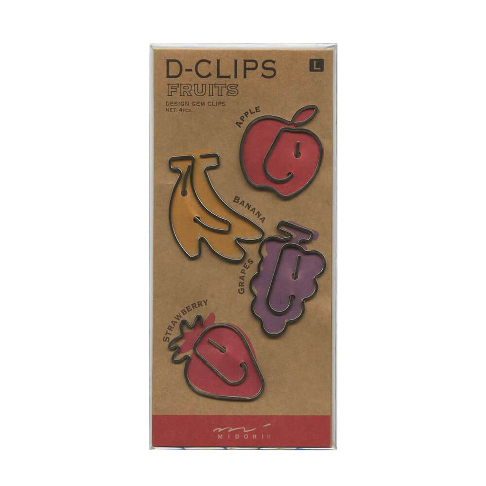 Fruits Large D-Clip Paperclips by Midori