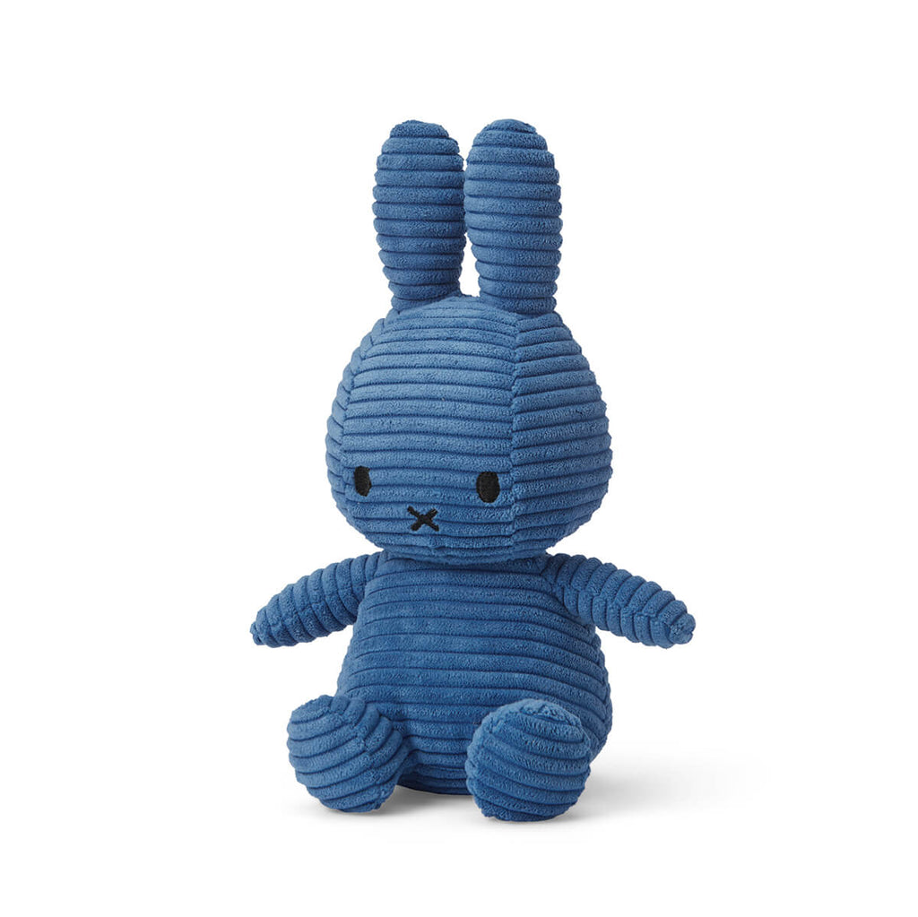 Small Corduroy Miffy in Cobalt Blue (23cm) by Bon Ton Toys