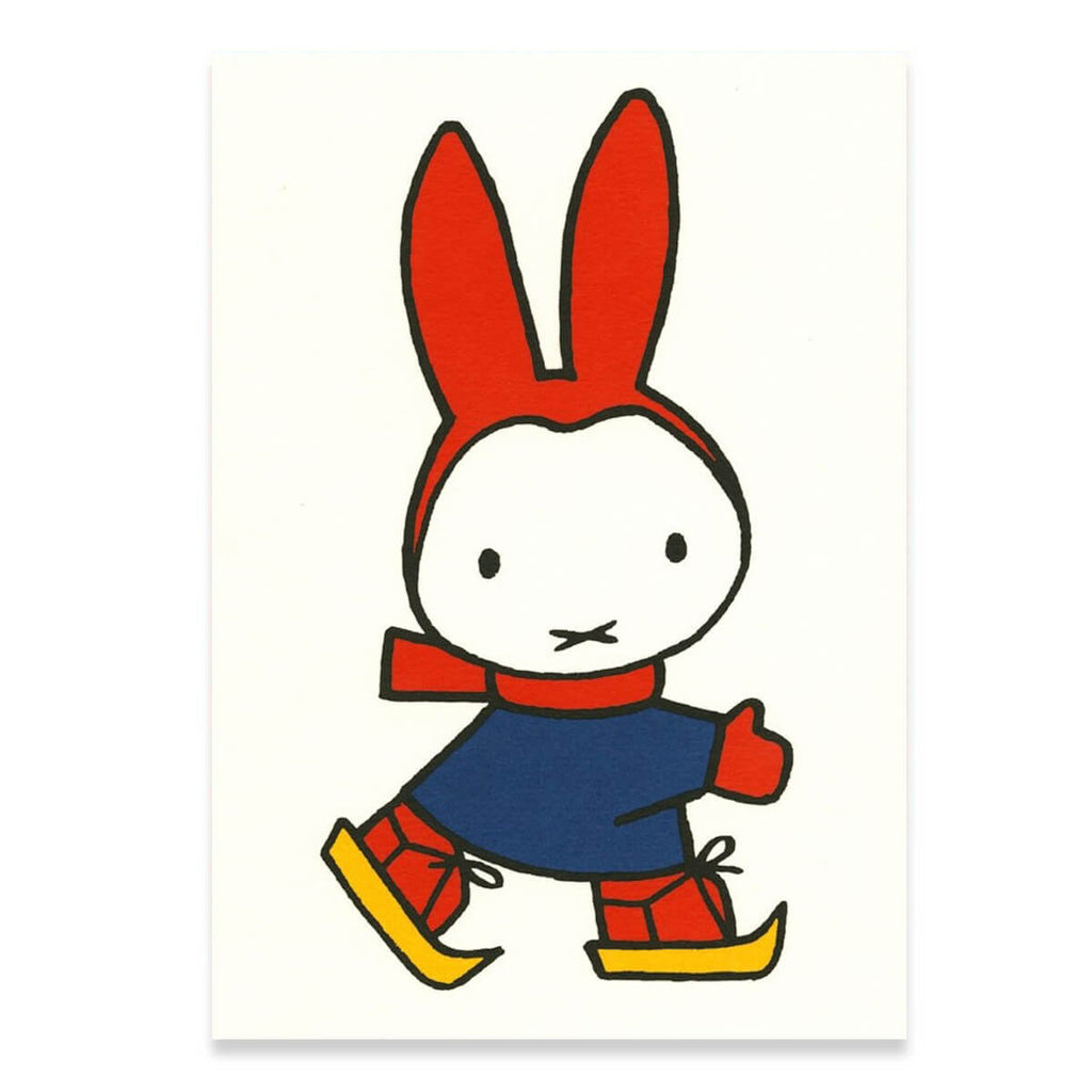 Miffy Christmas Skates Greetings Card by Dick Bruna for Hype Card
