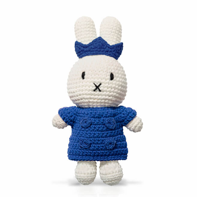 King Miffy In Her Blue Coat And Blue Crown by Miffy Handmade