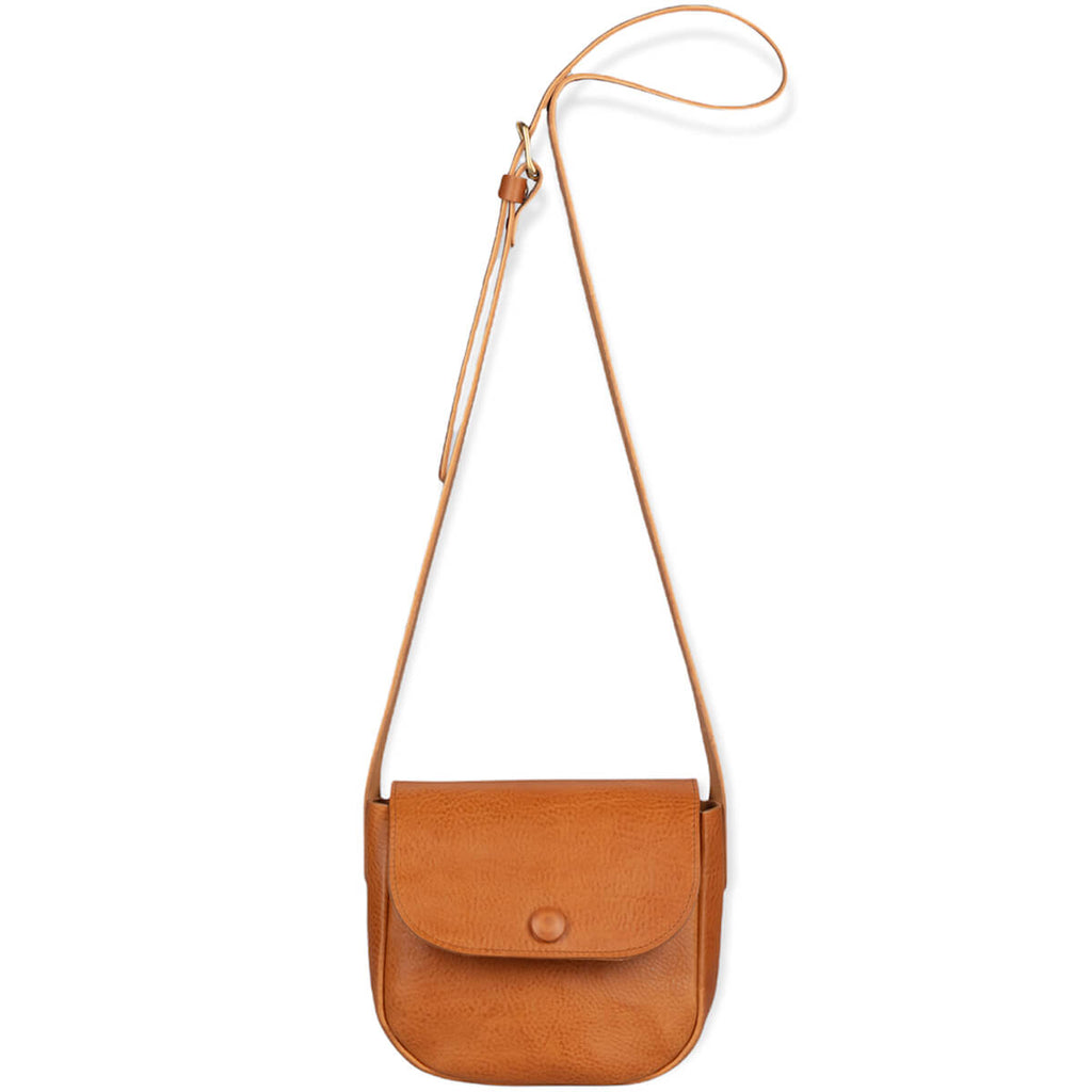 Lea Crossbody Bag in Grainy Biscuit Leather by Mimi Berry