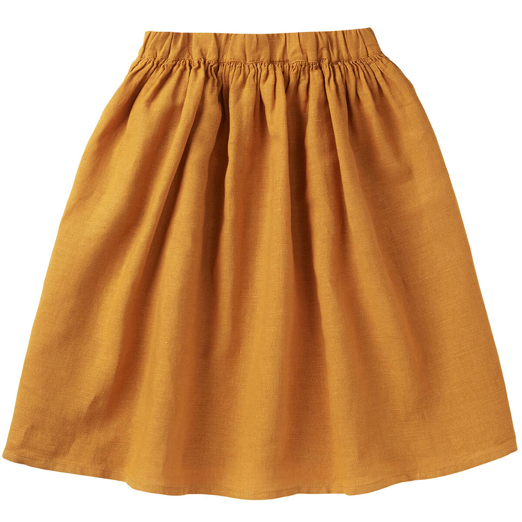 Linen Skirt in Spruce Yellow by Mingo Kids - Last One In Stock - 1-2 Years
