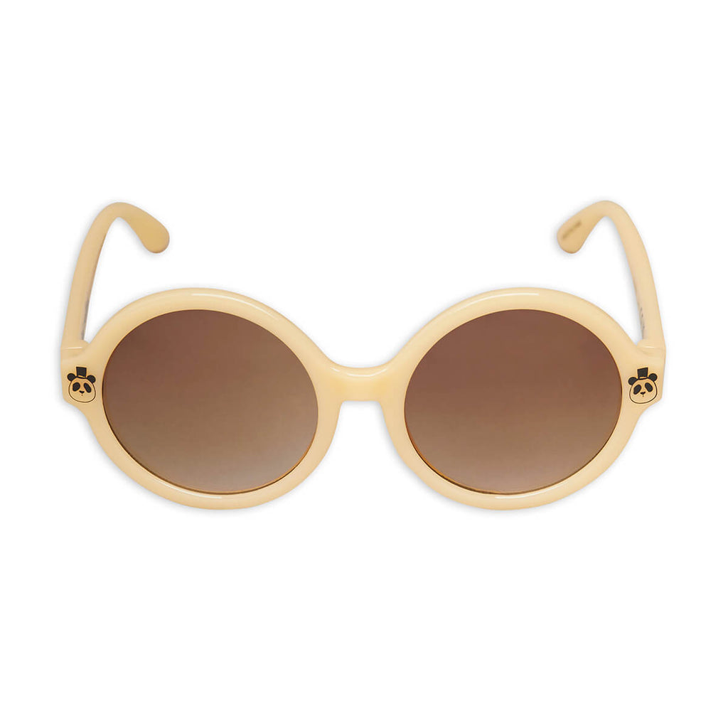 Round Sunglasses in Beige by Mini Rodini
