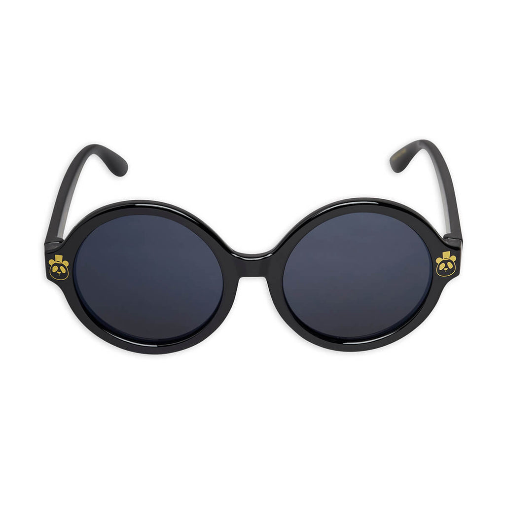 Round Sunglasses in Black by Mini Rodini