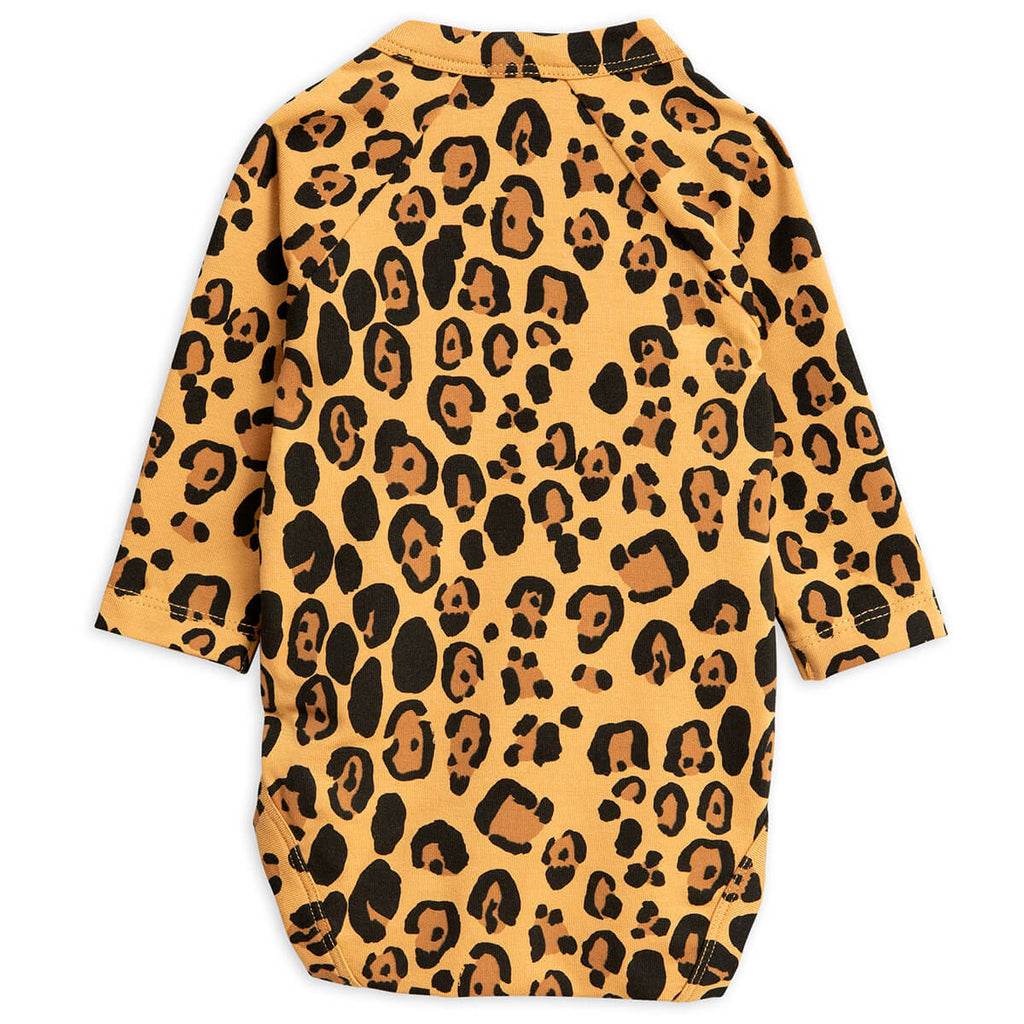 Basic Leopard Wrap Bodysuit in Tencel by Mini Rodini