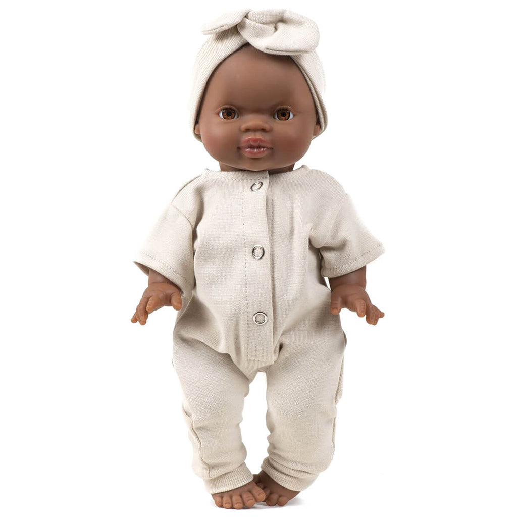 Lili Romper Set (34cm Doll) in Linen by Minikane