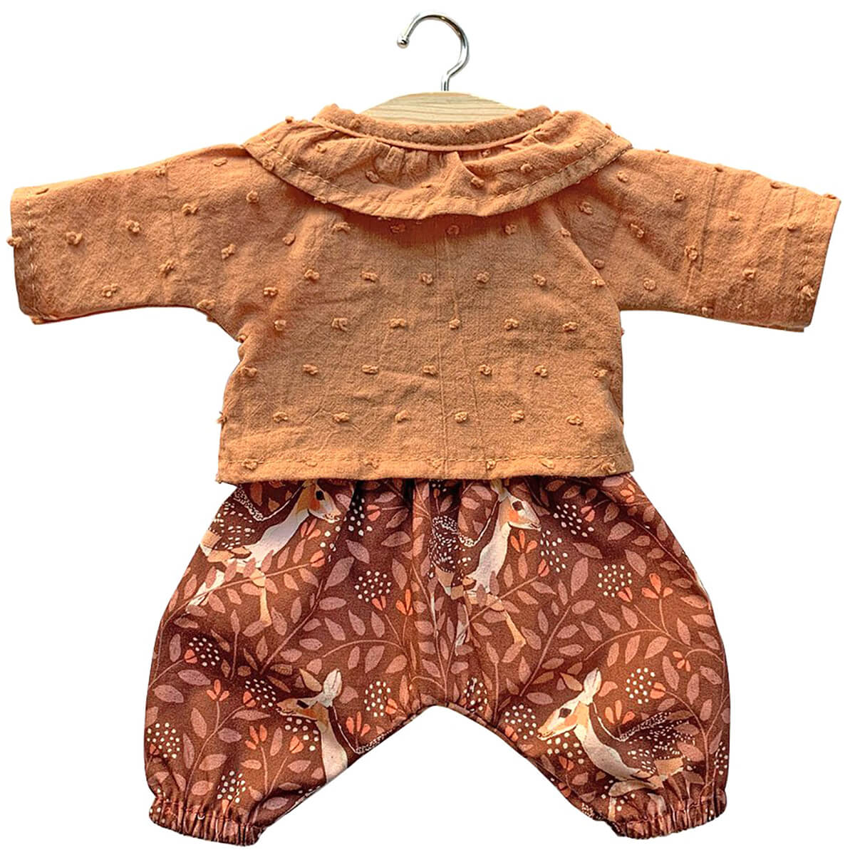 Coline Outfit (34cm Doll) in Deer Print / Brown Sugar by Minikane