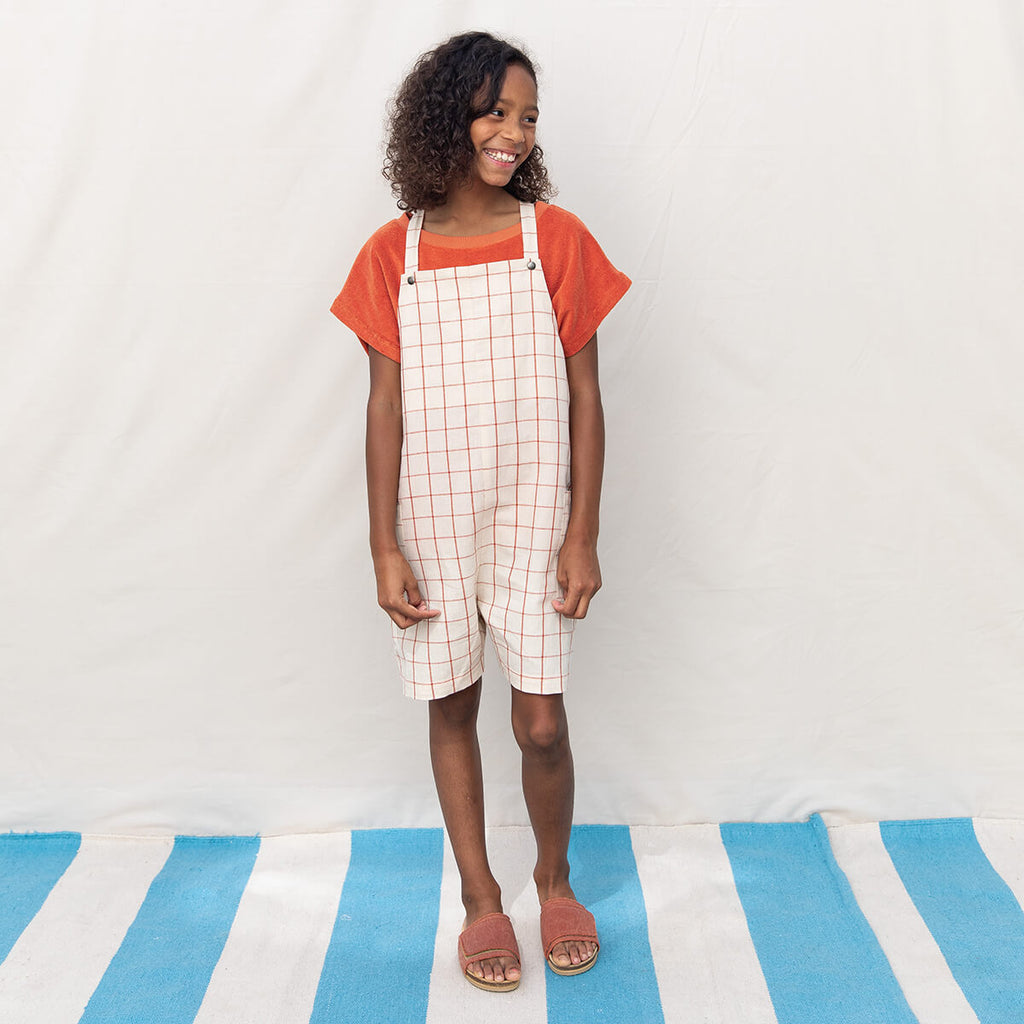 Tomato Net Short Pocket Dungarees by Monkind