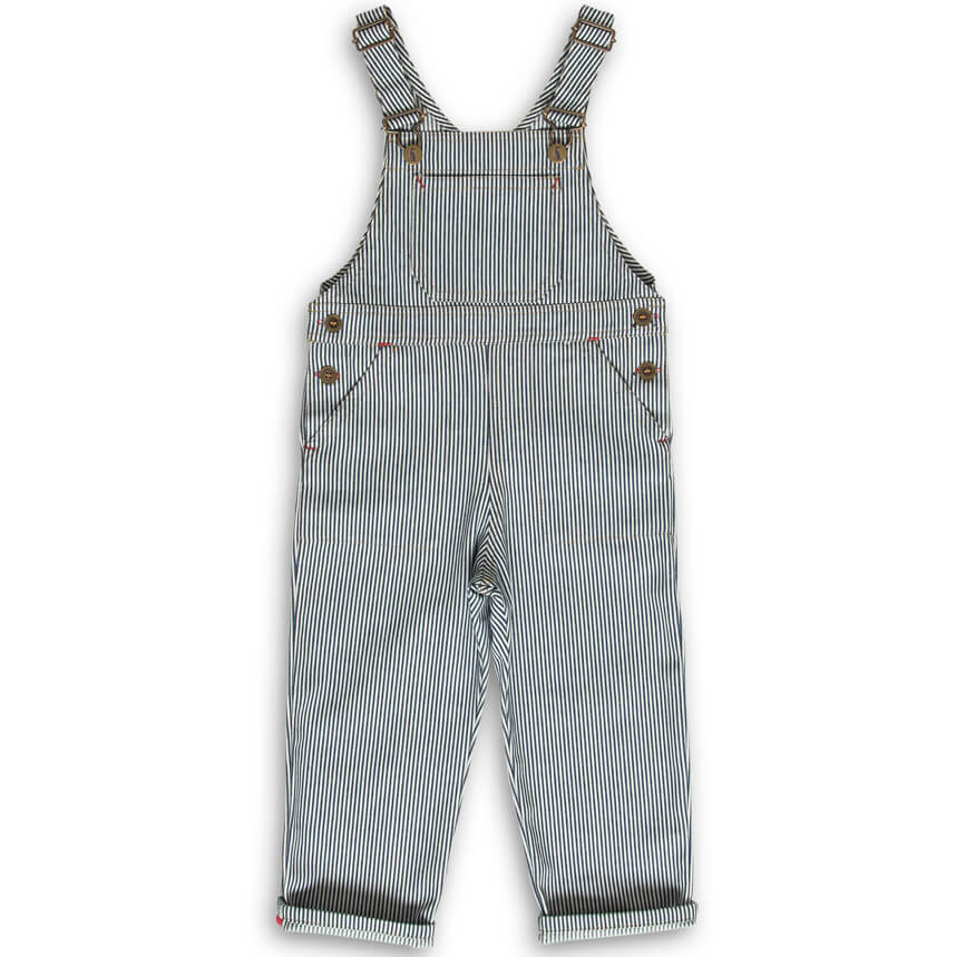 Porter Dungarees in Indigo Stripe by Monty & Co