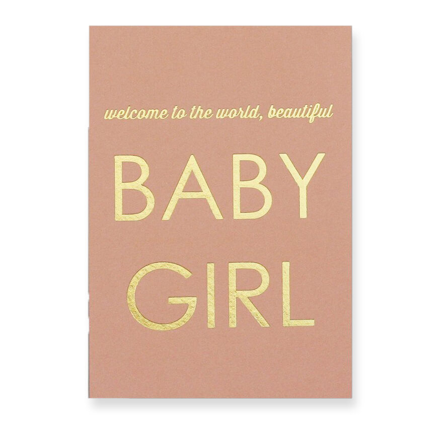 New Baby Girl Greetings Card by Nancy & Betty Studio