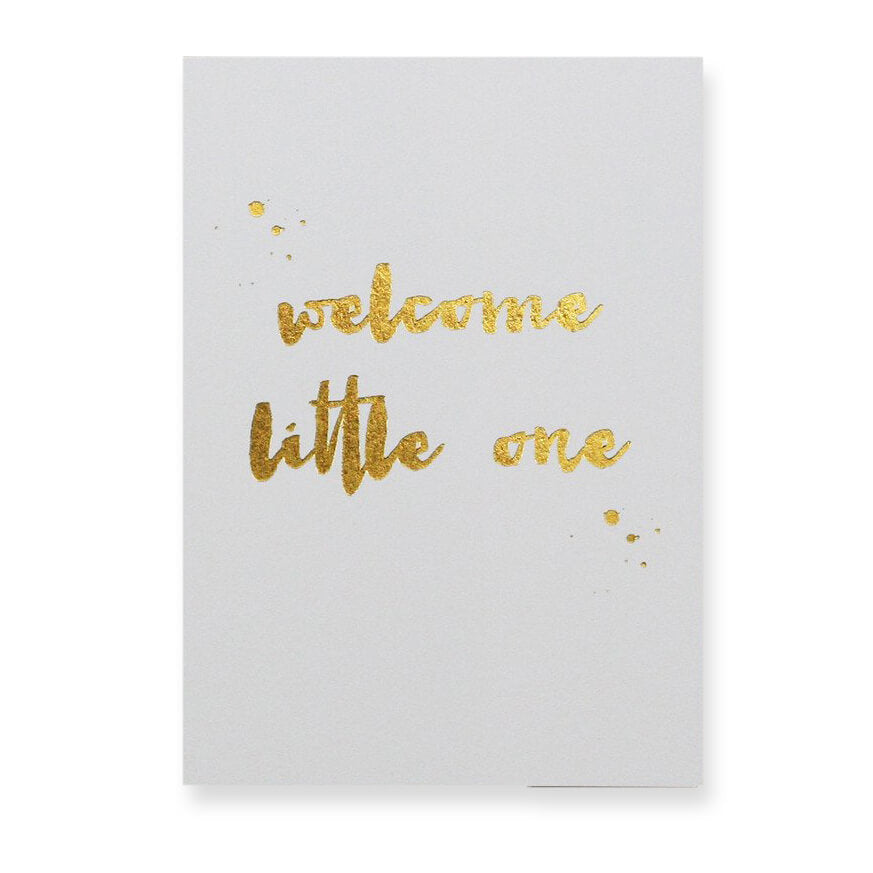 Welcome Little One Greetings Card by Nancy & Betty Studio