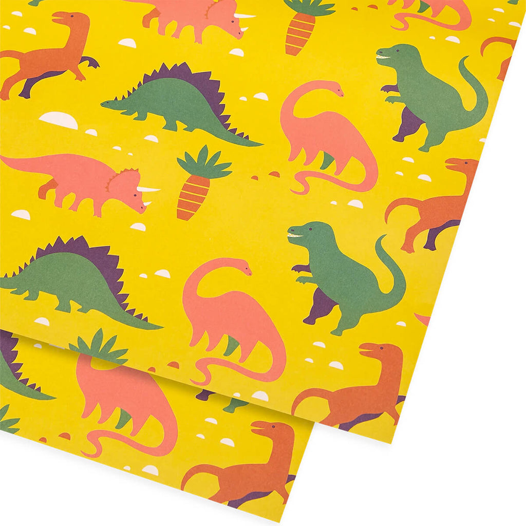 Dinosaurs Gift Wrap by Naomi Wilkinson for Lagom Design
