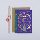 Ornate Book Cat Birthday Greetings Card by Mifkins