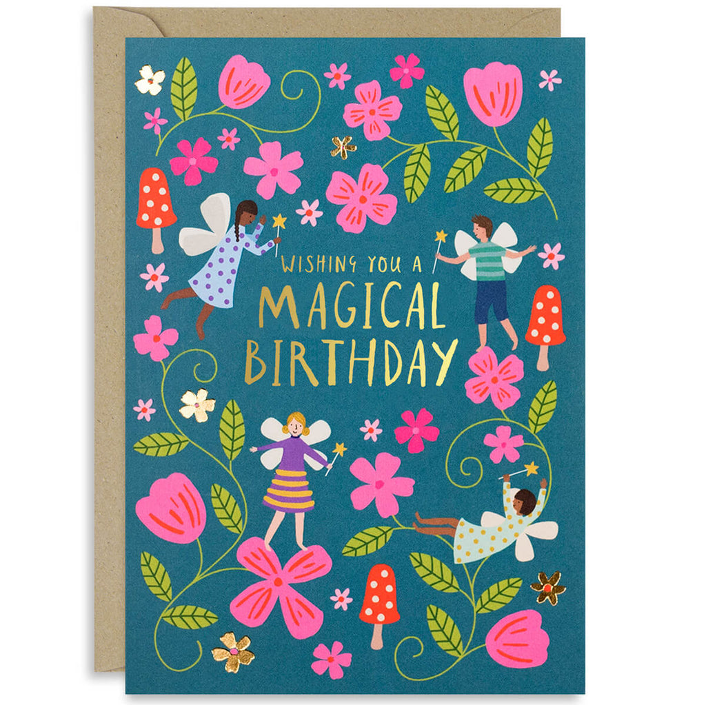 Fairy Garden Birthday Greetings Card by Natalie Alex