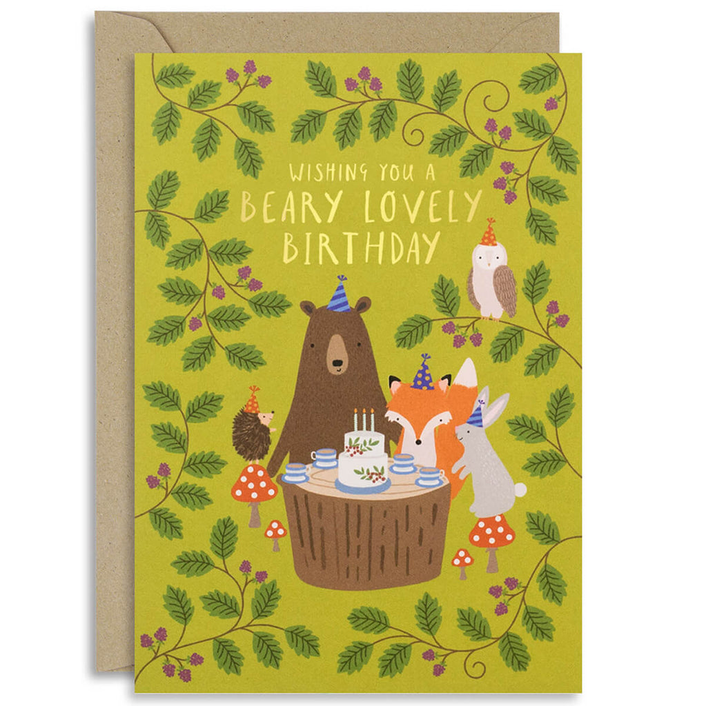 Woodland Party Birthday Greetings Card by Natalie Alex