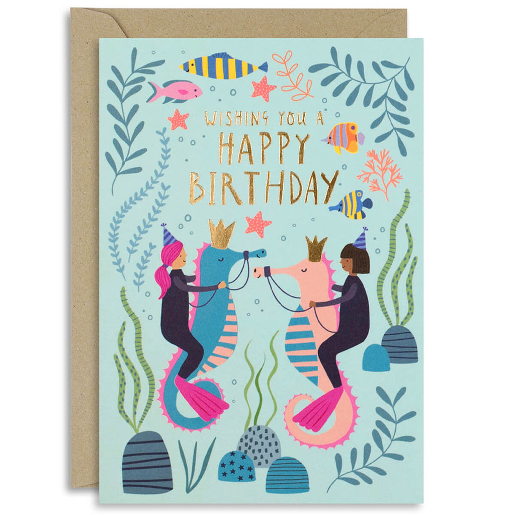 Under The Sea Birthday Greetings Card by Natalie Alex