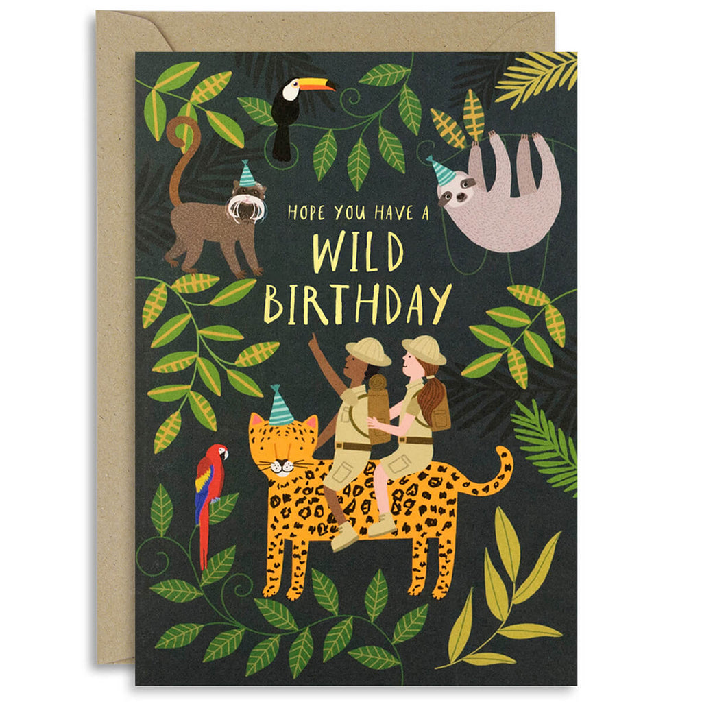 Jungle Explorers Birthday Greetings Card by Natalie Alex