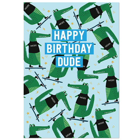 Birthday Dude Greetings Card by Natalie Alex