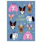 Party Dogs Greetings Card by Natalie Alex