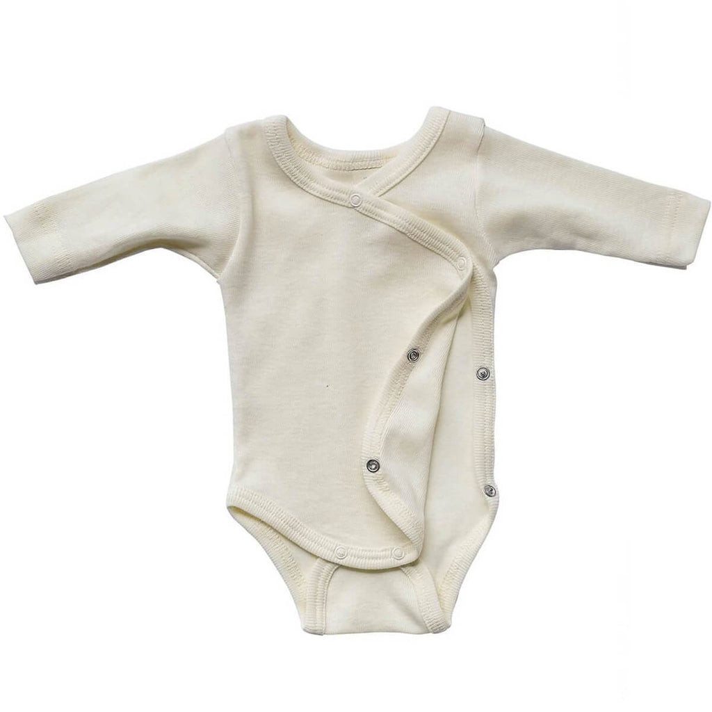 Wool Terry One-Piece Pyjamas with Feet in Natural by Engel