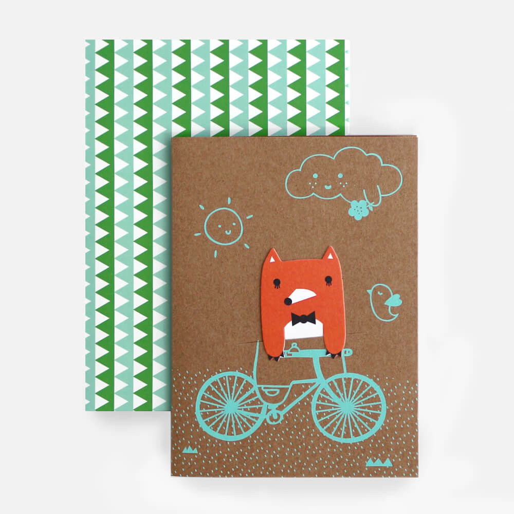 Bike Field Bookmark Greetings Card by NooDoll