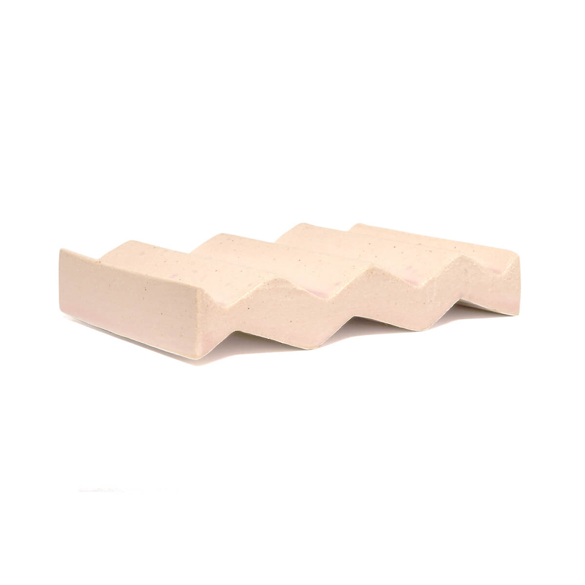 Rocky M. Handmade Ceramic Soap Dish in Pastel Pink by Oba Studios