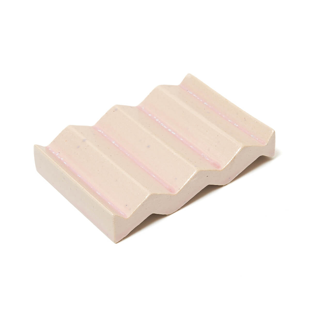 Rocky M. Handmade Ceramic Soap Dish in Pastel Pink by Oba Studios
